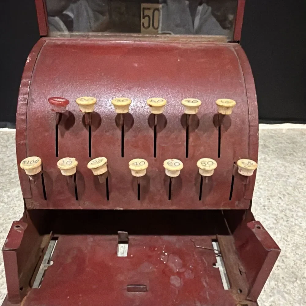 VTG Tom Thumb Toy Cash Register MFG Western Stamping Co. 1950s WORKS